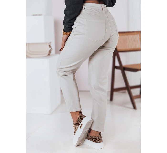 Dámské džínové kalhoty STREETSTYLE light beige FashionStreet UY2375