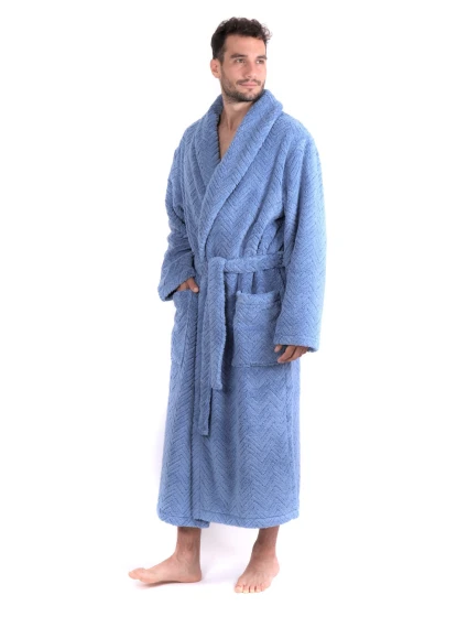 Unisex župan Athena 2116 denim světlý - Vestis Unisex župan Athena 2116 denim světlý - Vestis