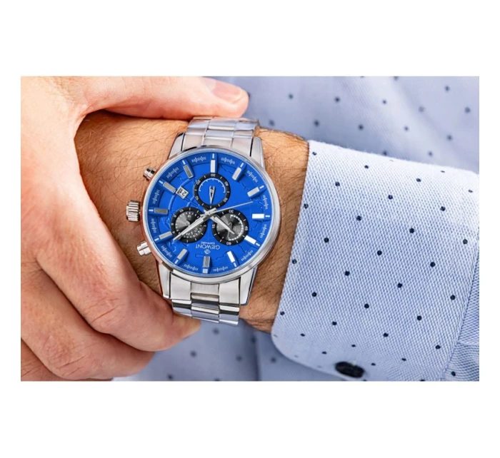 Pánské hodinky Chronograph Sapphire Silver Blue model 21807515 - Giewont Pánské hodinky Chronograph Sapphire Silver Blue model 21807515 - Giewont
