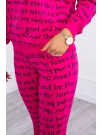 Fuchsiová sada s potiskem