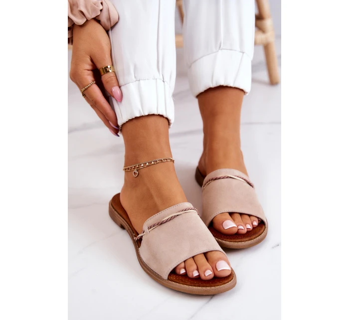 Semišové pantofle Lewski Boty model 21575682 Béžová - Boto