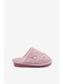 Dětské pantofle s fialovým kožíškem Norene