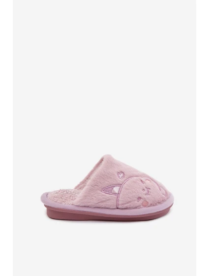 Dětské pantofle s fialovým kožíškem Norene