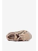 Kožené semišové dámské tenisky Big Star model 22074804 béžové - Big Star Shoes Kožené semišové dámské tenisky Big Star model 22074804 béžové - Big Star Shoes