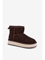 Dámské zimní boty z přírodního semiše s podšívkou Big Star Hnědé model 22539781 - Big Star Shoes Dámské zimní boty z přírodního semiše s podšívkou Big Star Hnědé model 22539781 - Big Star Shoes