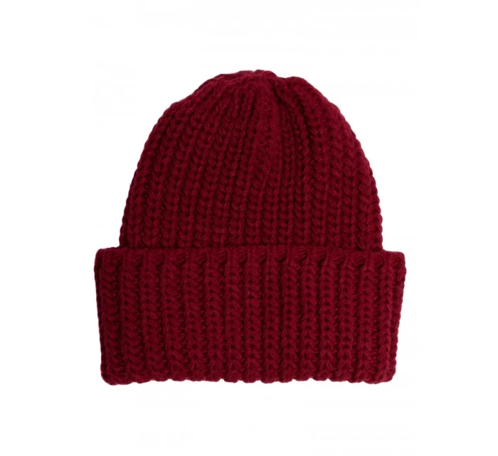 model 21417244 Žebrovaná čepice bordó - Moe