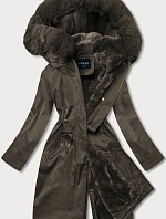 Dámská zimní bunda Teddy khaki (b537-11)
