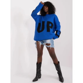 Modrý dámský oversize svetr (8060) Modrý dámský oversize svetr (8060)