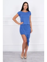 Asymetrické džínové šaty