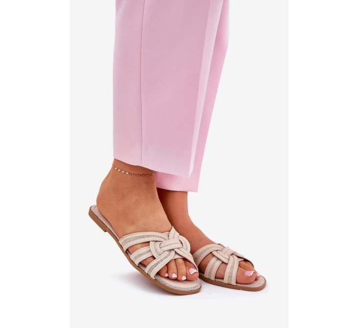 Dámské Plážové Sandály S Pásky Béžové model 21689705 - Boto Dámské Plážové Sandály S Pásky Béžové model 21689705 - Boto