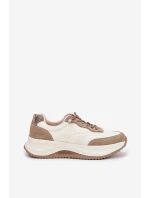Dámské Semišové Tenisky Na Platformě Big Star RR274A344 HI-POLY SYSTEM Béžové Dámské Semišové Tenisky Na Platformě Big Star RR274A344 HI-POLY SYSTEM Béžové