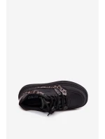 Dámské tenisky na platformě Big Star model 21706532 leopardí černé - Big Star Shoes