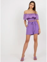 Šortky model 18375385 fialová - FPrice Šortky model 18375385 fialová - FPrice