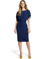 Plášťové šaty s rukávy tmavě modré model 15097571 - Moe