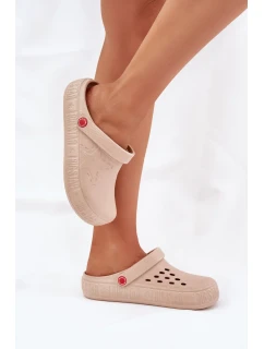 Damskie Lekkie Klapki Big Star II275012 Beżowe