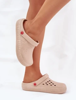 Damskie Lekkie Klapki Big Star II275012 Beżowe