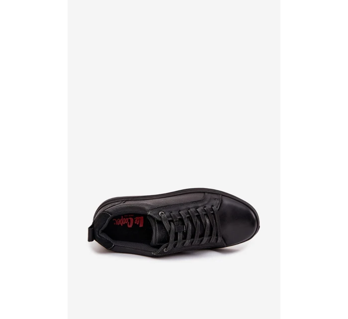 Pánské kožené tenisky Lee Cooper – černé