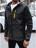 Pánská softshellová bunda s kapucí šedá FashionStreet TX4465