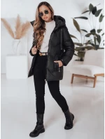 Dámská zimní bunda černá prošívaná model 21990826 - Dstreet Dámská zimní bunda černá prošívaná model 21990826 - Dstreet