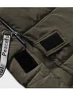 Dámská dlouhá péřová bunda khaki (AG3-3038) Dámská dlouhá péřová bunda khaki (AG3-3038)