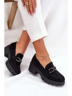 Eko Semišové Polobotky Dámské S Dekorací model 21686592 Černé - VINCEZA