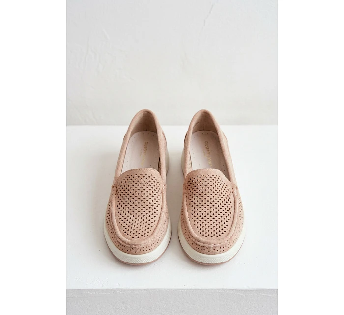 Dámské síťované mokasíny Sergio Leone MK097H béžové