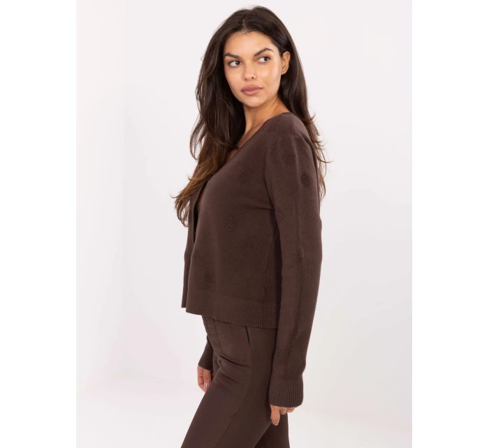 Sweter IT SW model 21302477 ciemny brązowy - FPrice