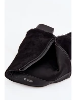 Dámská kotníková obuv na sloupku s vyvýšenou manžetou Idalia – černé Dámská kotníková obuv na sloupku s vyvýšenou manžetou Idalia – černé