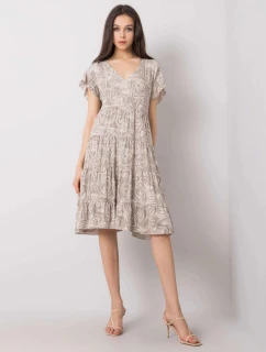 Dámské volné šaty s volánkem awd0465 - FPrice