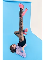 Tenké punčocháče - vzor FLORA