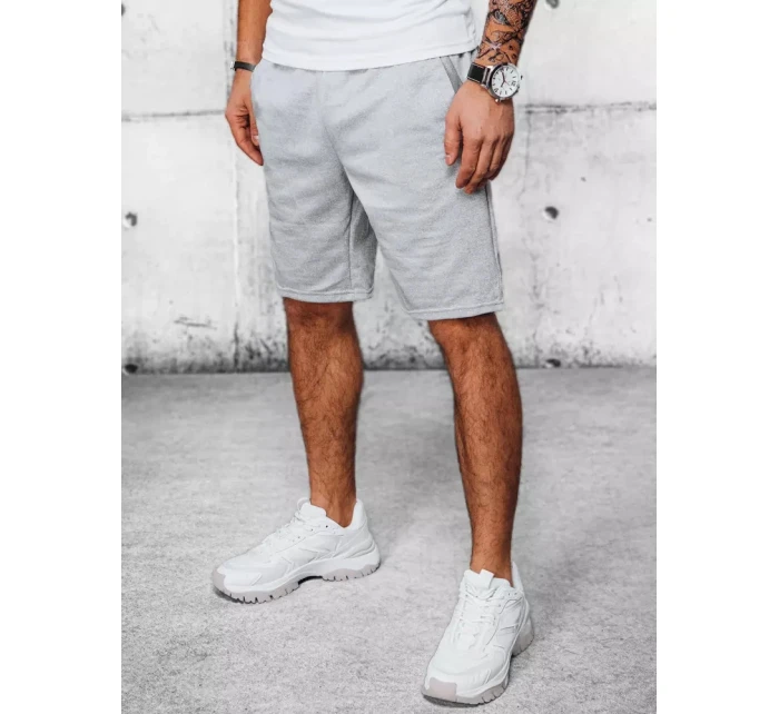 Pánské světle šedé teplákové kraťasy Dstreet model 21965125 - FashionStreet