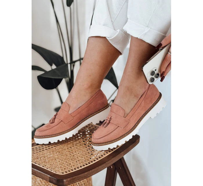 Dámské ažurové mokasíny VANESSO pink FashionStreet ZY0713