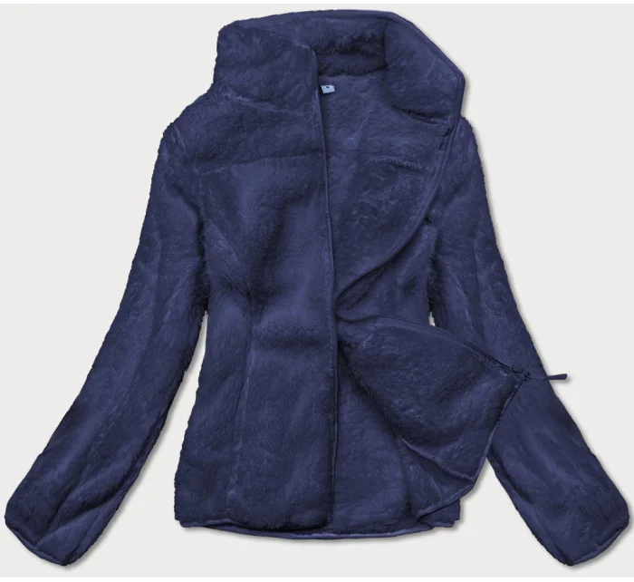 Tmavě modrá dámská plyšová mikina (HH006-50)