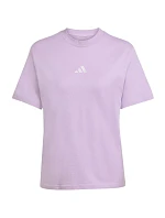 Dámské bavlněné tričko adidas Essentials 3-Stripes světle fialové JX7619 Dámské bavlněné tričko adidas Essentials 3-Stripes světle fialové JX7619