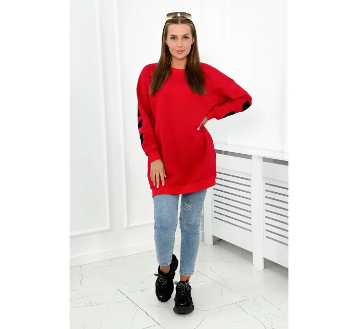 Izolovaná mikina s nápisem California červený