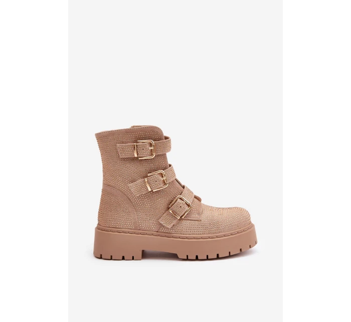 Zateplené dámské boty se zdobením béžové Ciascia Zateplené dámské boty se zdobením béžové Ciascia