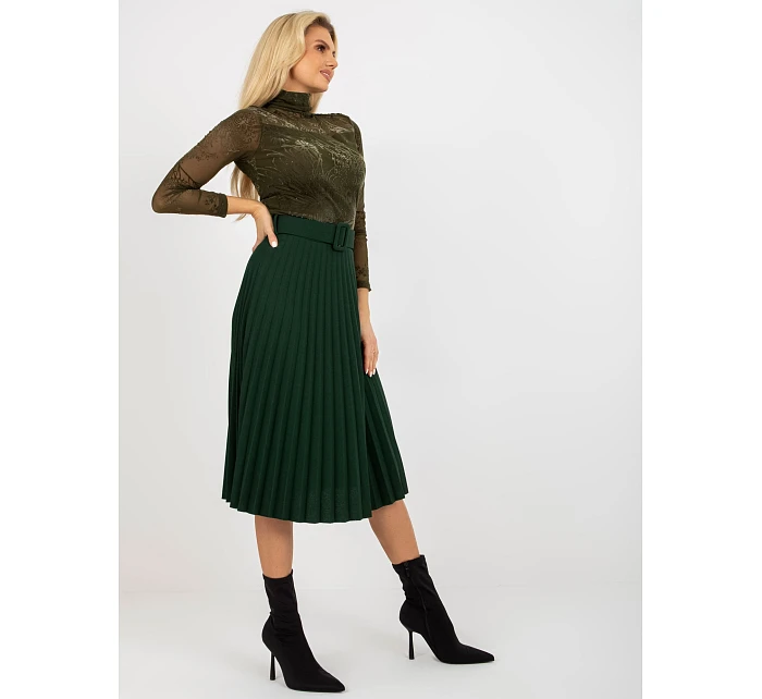 Spódnica DHJ SD model 22042555 ciemny zielony - FPrice