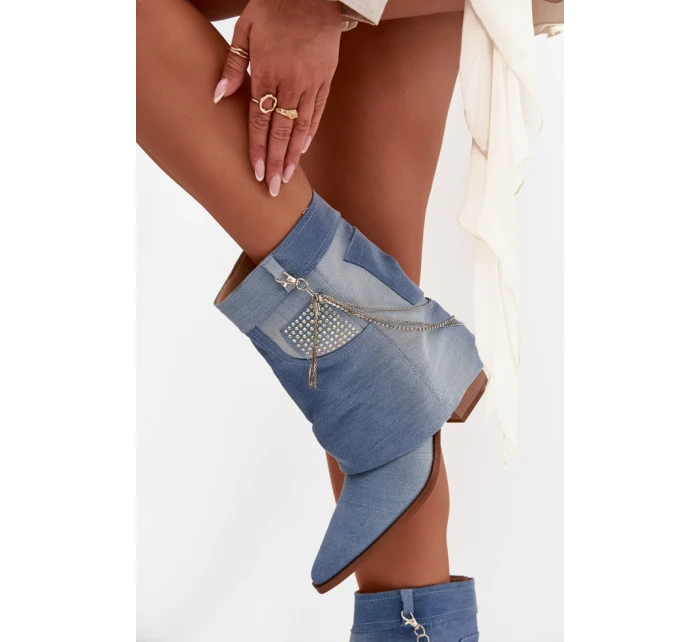 Boty na podpatku model 217787 Step in style Boty na podpatku model 217787 Step in style