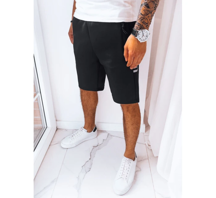 Pánské černé teplákové šortky Dstreet SX2254 Pánské černé teplákové šortky Dstreet SX2254