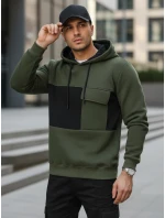 Pánská khaki mikina s kapucí Dstreet model 21986066 - FashionStreet