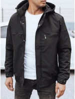 Pánská přechodná bunda černá FashionStreet TX5031 Pánská přechodná bunda černá FashionStreet TX5031