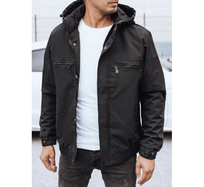 Pánská přechodná bunda černá FashionStreet TX5031 Pánská přechodná bunda černá FashionStreet TX5031