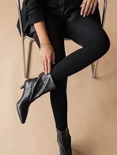 Dámské silné, krycí bavlněné punčocháče, černé, FashionStreet UY3215