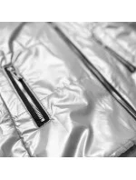 Stříbrná lehká dámská zimní metalická bunda (721art) Stříbrná lehká dámská zimní metalická bunda (721art)