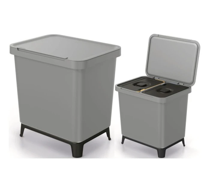 SORTIBOX 2W1 SMOOTH GRAY odpadkový koš