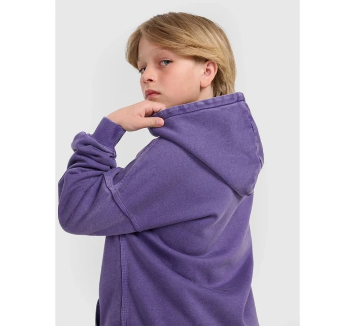 Chlapecká nepruhovaná mikina s kapucí 4F 4FJRAW25TSWSM2344-51S Chlapecká nepruhovaná mikina s kapucí 4F 4FJRAW25TSWSM2344-51S