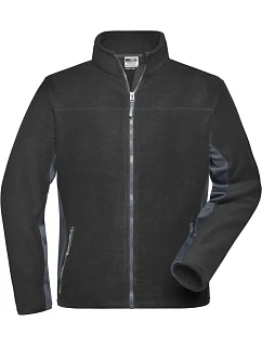Daiber JN 842 Pánská pracovní mikrofleecová bunda - Strong 02.0842 black/carbon
