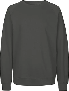 Neutral O 63001 Unisex raglánová mikina z bio bavlny 77.6301 charcoal