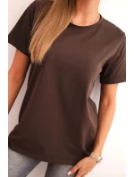 Dámská bavlněná košile model 21718707 střihu hnědá - K-Fashion