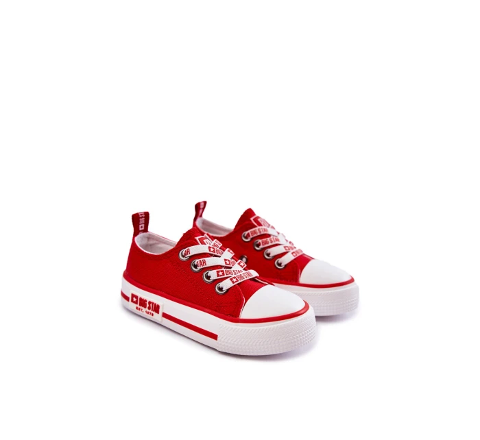 Dětské látkové tenisky BIG STAR model 21594696 červená - Big Star Shoes Dětské látkové tenisky BIG STAR model 21594696 červená - Big Star Shoes